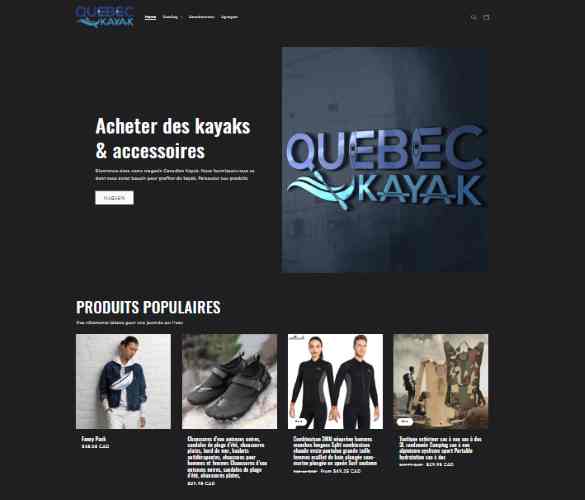 Quebec Kayak Shopify